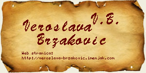 Veroslava Brzaković vizit kartica